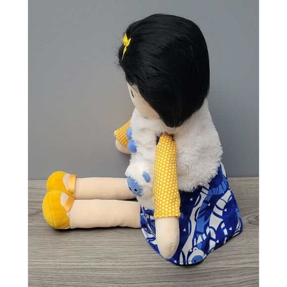 Rare Scentsy 17"‎ BK Hair BL Dress Buddy Doll Yuna w/ Boris the Yeti Mini Plush - Picture 2 of 14